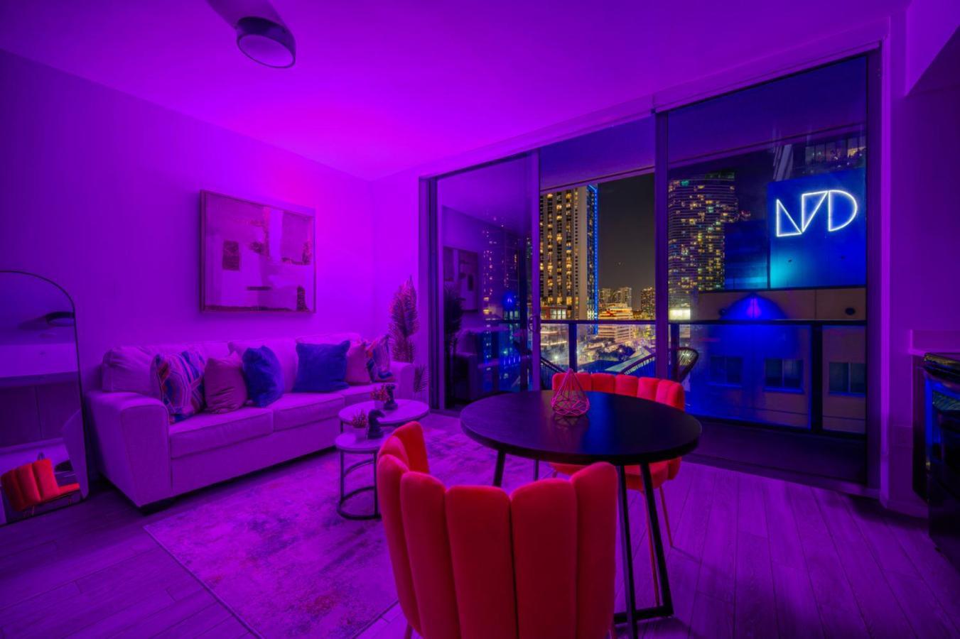 شقة Luxury Loft - Free Parking - Ocean View - Brickell Downtown ميامي الغرفة الصورة